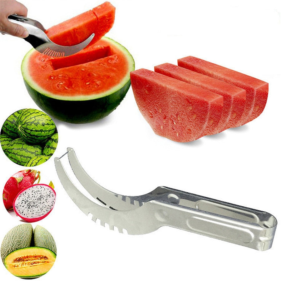 Descuento por tiempo limitado Cuchillo cortador de sandía de acero inoxidable Cuchillo Corer Frutas Verduras Herramientas Gadgets de cocina 1pc cuchillos de chef