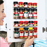 1/2/4 piezas Montaje en pared Ingrediente Estante de botella de especias Clip de plástico Organizador Estante Gabinete de cocina Ganchos de puerta Frascos Soporte de especias Herramientas